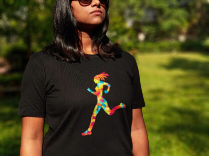 Calyz Girl Runner Black T-shirt - Image 3
